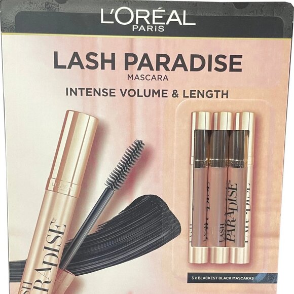 NEW L'Oréal Paris Voluminous Lash Washable Mascara Blackest Black 0.28 fl oz x 3 - Picture 1 of 3